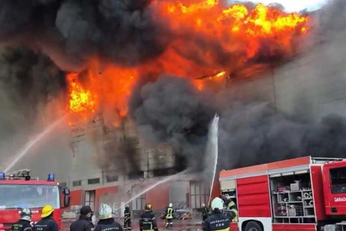 Lökbatanda “Bakı Logistika”nın anbarında yanğın – VİDEO – YENİLƏNİB