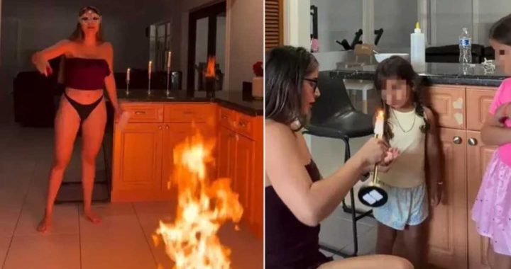 Bloger bəyənmə toplamaq üçün evini yandırdı, uşaqlarının əlinə isti şam tökdü -FOTOLENT
